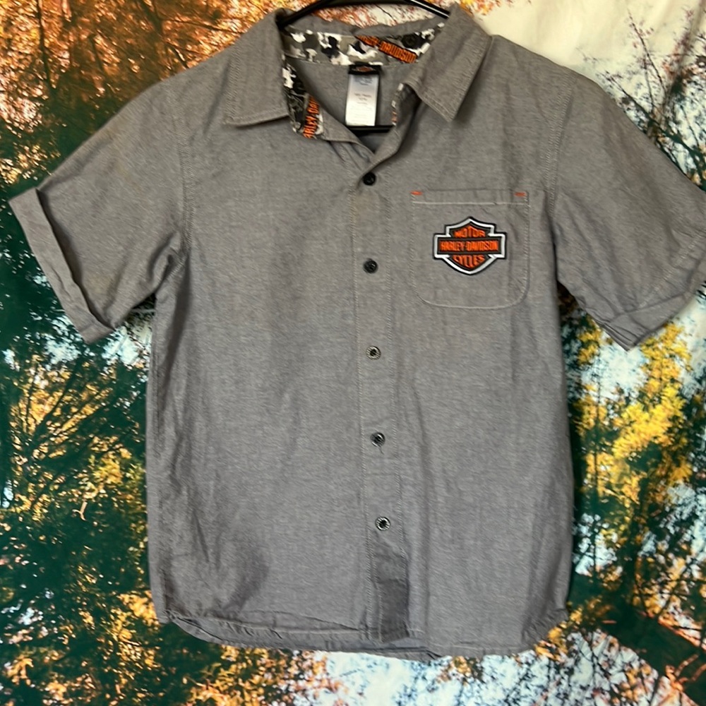 Harley Davidson motorcycles shirt youth 12-14 EUC